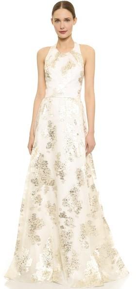 Wedding - Lela Rose Jacquard Halter Gown