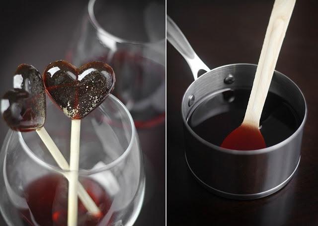 زفاف - Red Wine Lollipops