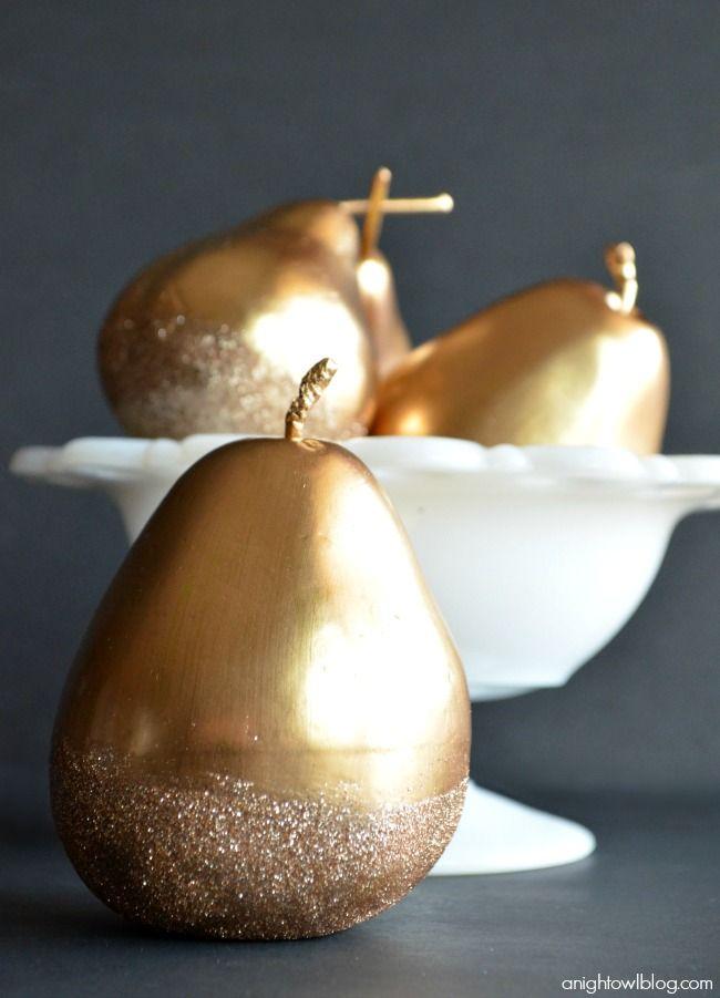 Mariage - Gilded Glitter Pears With Martha Stewart Crafts