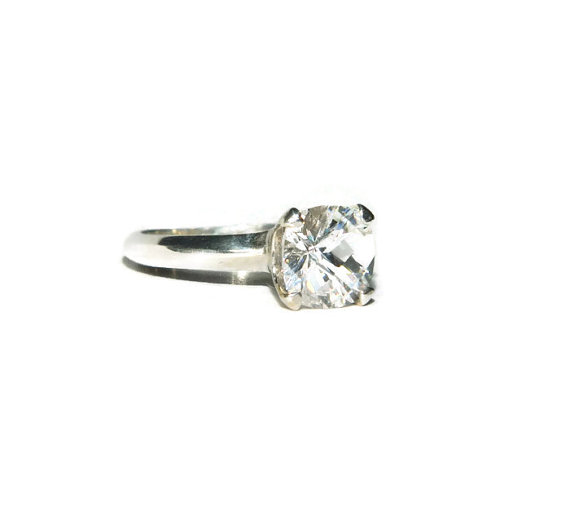 Свадьба - 2 Carat Engagement Ring, Proposal Ring, Wedding Ring, Sterling Silver, Anniversary Ring