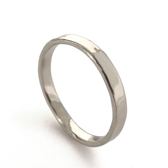 زفاف - Simple Gold Wedding Band - 18k White Gold Ring, 18k Gold Band, Wedding Ring , Wedding Band, Solid Gold Band, Solid Gold Ring