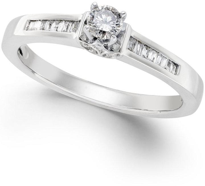 زفاف - Diamond Promise Ring in Sterling Silver (1/4 ct. t.w.)