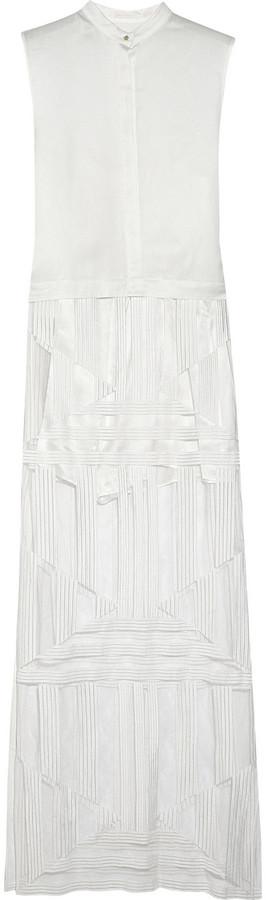 Mariage - Sass & bide Piqu? and embroidered tulle maxi dress