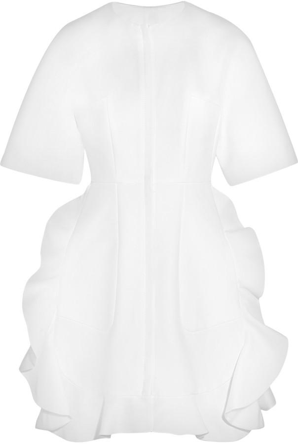 Hochzeit - Ruffled cotton-twill mini dress Giambattista Valli