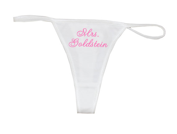 Mariage - Personalized Mrs. Thong, Bridal Lingerie, Customized Bride Thong, Valentine's Day Underwear, Valentines Day Gift