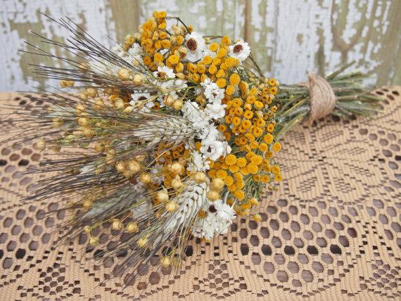 زفاف - Hippie CHIC WEDDING Bouquet - Dried Flowers are Perfect for Rustic Weddings