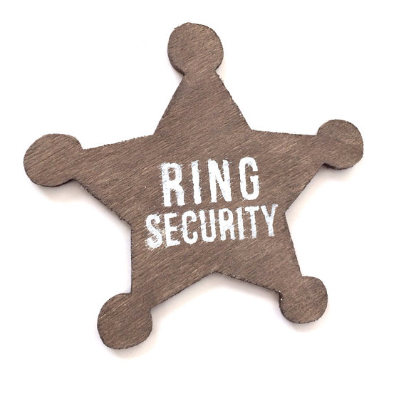 Hochzeit - Ring bearer badge, ring security, wedding ring bearer badge