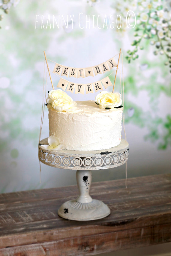 Wedding - BEST DAY EVER Wedding Cake Topper - Best Day Ever Wedding Cake