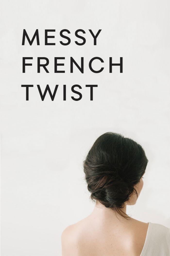 Свадьба - Messy Side French Twist Tutorial