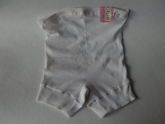 Wedding - Soviet -Time Vintage Underwear Ladies Cotton Unused White Knickers with Factory Tag White Underpants 100% Cotton Made in USSR  era 1980-s