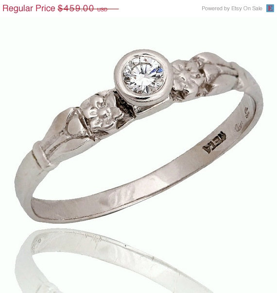 Mariage - ON SALE 15% OFF - Wedding Ring, Handmade Engagement Ring, Diamond Ring, Art Nouveau Engagement Ring, Antique Style Ring, Unique Wedding Ring