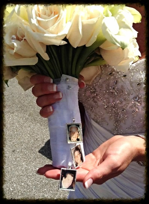زفاف - 3 Wedding Bouquet charm kit -Photo Pendants charms for family photo (includes everything you need including instructions)