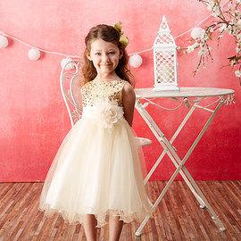 Wedding - Flower Girl  Gold Sequin Dress, Flower Girl Dress, special occasion dress, Girls gold  sequin dress, cominion dress (ets0155)