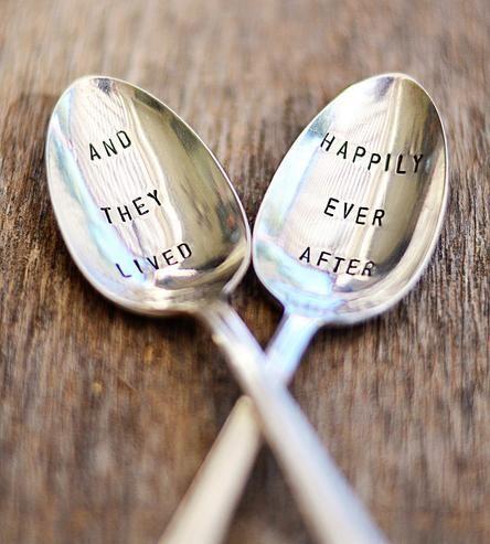 Hochzeit - Vintage Silver Wedding Spoons