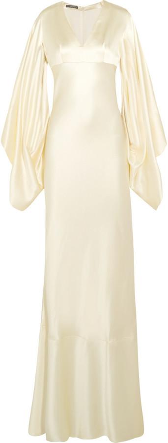Hochzeit - Alexander McQueen Silk-satin gown