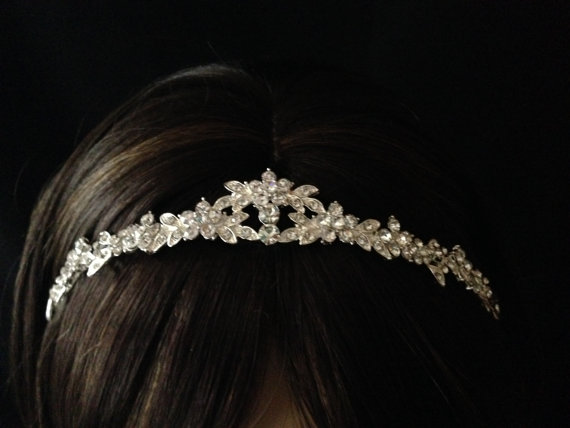 Hochzeit - Bridal Wedding Tiara - Rhinestone Bridal Tiara - Bridal Headpiece - Bridal Headband