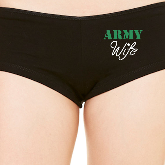 زفاف - Sexy Custom Army Wife Boy Shorts Booty Shorts Spandex Shortie Underwear