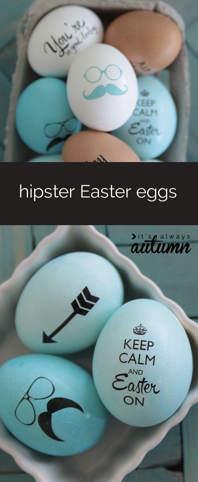 Wedding - A Fun Spring Craft - Easy Hipster Easter Eggs