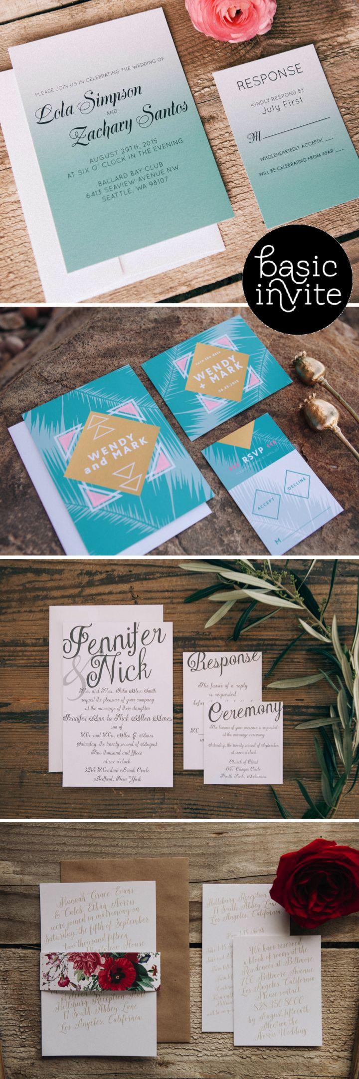 Wedding - Basic Invite - Stylish Stationery For Weddings!
