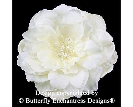 Mariage - Ivory Bridal Flower Hair Clip, Wedding Hair Accessory, Fascinator - Crystal Fireworks Audrina Hair Flower
