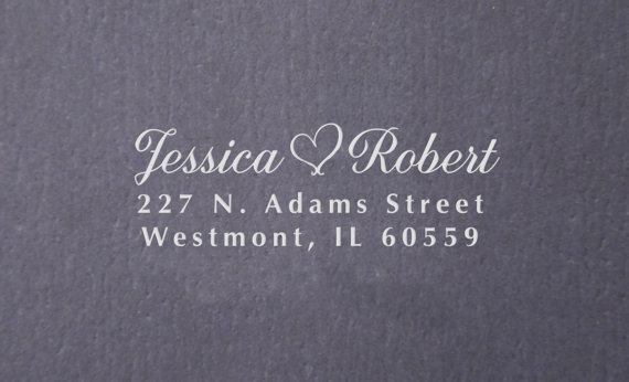 Mariage - Wedding Return Address Stamp - Great for Invitations - Personalized Gift