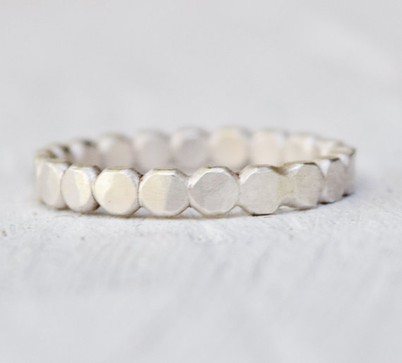 زفاف - Sterling Silver Ring - Geometric - Modern Silver Ring - Hand Fabricated Jewelry - Brushed Silver Ring - Gift For Her - Wedding - Bridesmaid