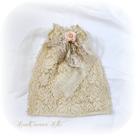 زفاف - Wedding Gift Bag /  Fabric Gift Bag /  Lingerie Bag /  Shoe Bag / Money Bag / Eco Friendly Gift Bag /