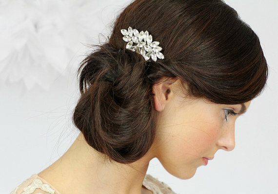 Mariage - Bridal Hair Comb, Wedding Crystal Hair Accessories, Wedding Hair Piece, Bridal Hairpiece, Sparkle Rhinestone Bridal Haircomb