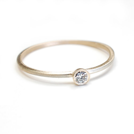 Wedding - Diamond Ring, Diamond Engagement Ring, Engagement Ring, Diamond and Gold Ring, Stacking Ring, Diamond Stacking Ring, Diamond Band, Nixin