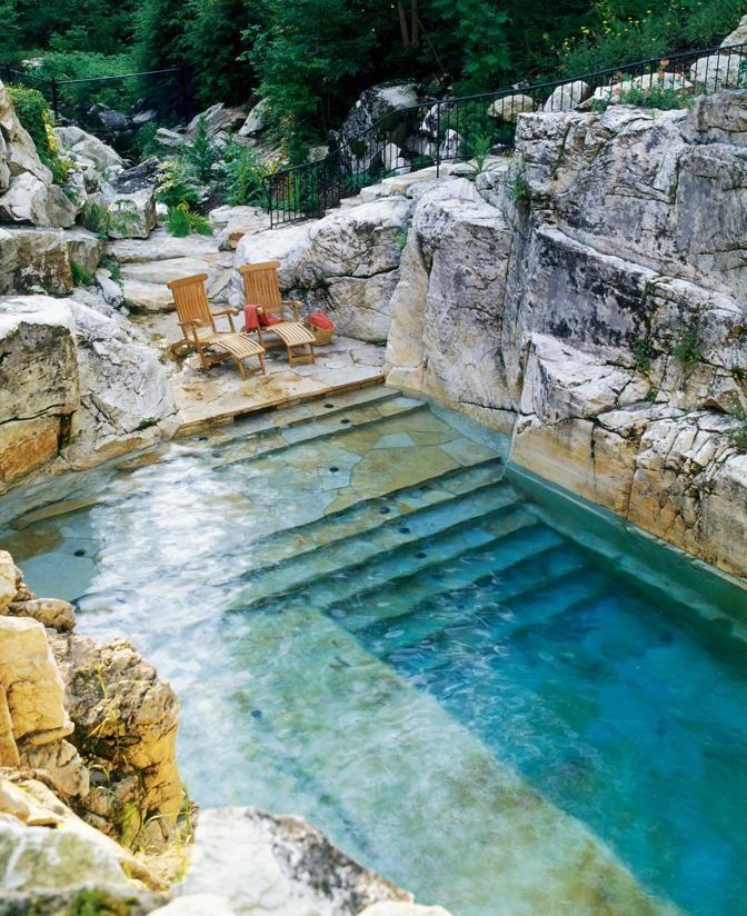 Hochzeit - Is This Quarry The Most Beautiful Backyard Pool In America?
