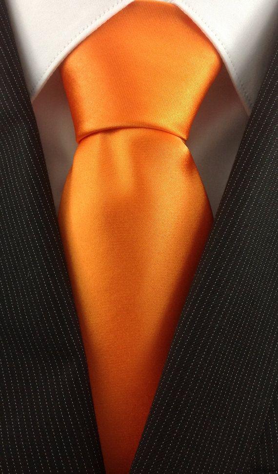 Wedding - Bright Orange Wedding Neckties