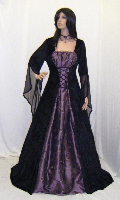 زفاف - medieval,renaissance,ELVEN dress, gothic wedding dress, vampire dress, halloween wedding dress, pagan dress