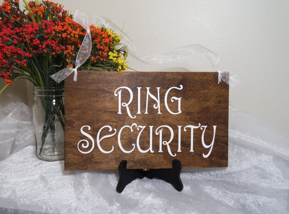 Wedding - Ring Security Ring Bearer Wedding Sign, Rustic Ring Security Sign, Ring Bearer Sign, Here Comes The Bride Wedding Sign, Rustic Wedding Sign