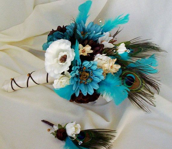 Wedding - Teal / Tourquoise Wedding Bouquet Ideas
