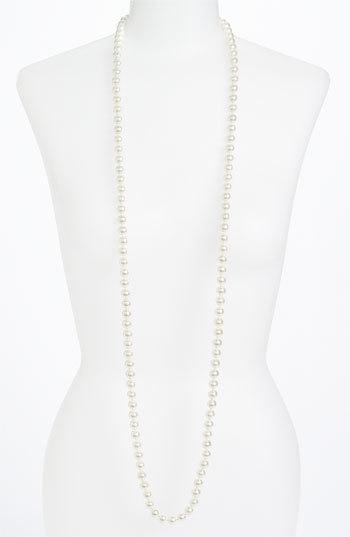 زفاف - Givenchy Glass Pearl Rope Necklace