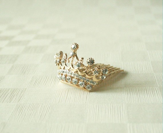 Hochzeit - Mini Crown Tiara(Gold)