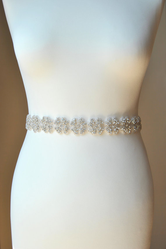 Hochzeit - Stunning Crystal Bridal Sash,Wedding Dress Sash Belt, Rhinestone Sash, Rhinestone Bridal Bridesmaid Sash Belt, Wedding dress sash