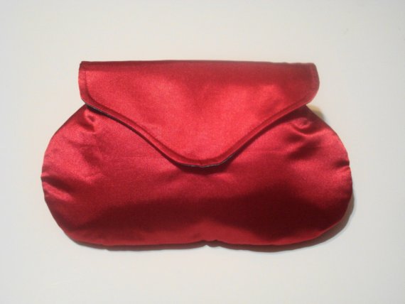 Wedding - Bridesmaid Purses, Red Clutch, Small Wedding Handbag