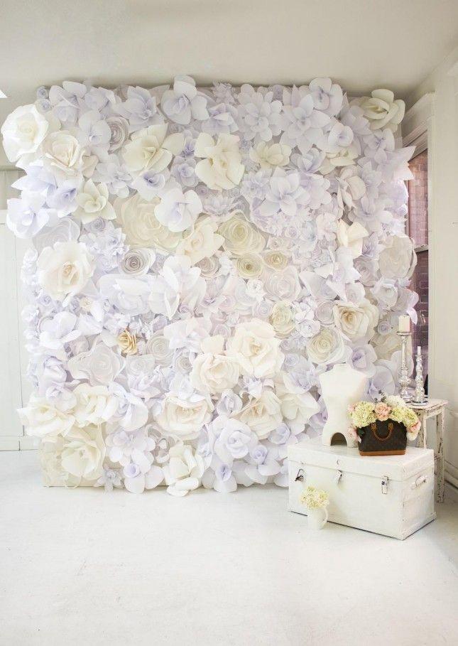 Mariage - 20 DIY Paper Wedding Backdrops