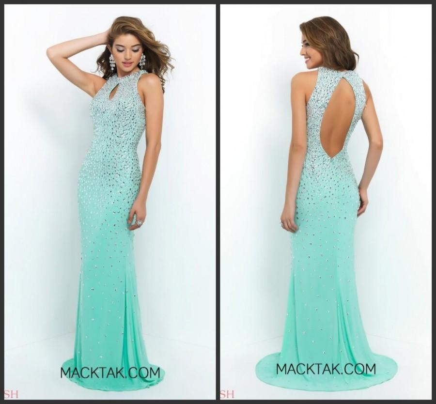 Свадьба - 2015 Green Evening Dresses Crew Neck Heavy Beaded Long Prom Sweep Train Cheap Color Hollow Back Chiffon Party Formal Ball Gowns Custom Online with $142.41/Piece on Hjklp88's Store 