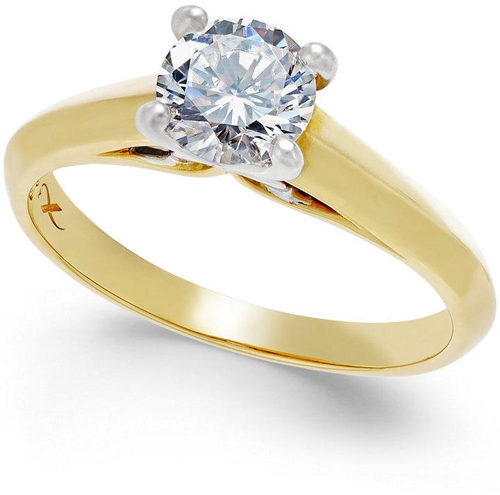 زفاف - X3 Certified Diamond Engagement Ring in Titanium (3/4 ct. t.w.)