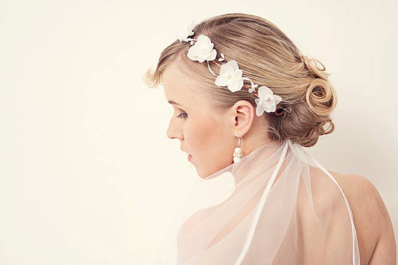 Hochzeit - Wedding headband, Flower crown, Rustic head wreath, bridal hair, Wedding crown