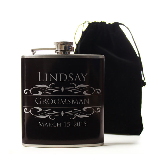 Hochzeit - Flasks for Your Groomsmen, Custom Flasks for Your Wedding Party