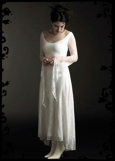 زفاف - Laurier Fairy Wedding Dress in Lace - Custom Elegant Gothic Clothing and Dark Romantic Couture