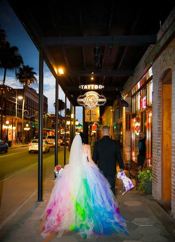 Hochzeit - Rainbow Wedding Dress