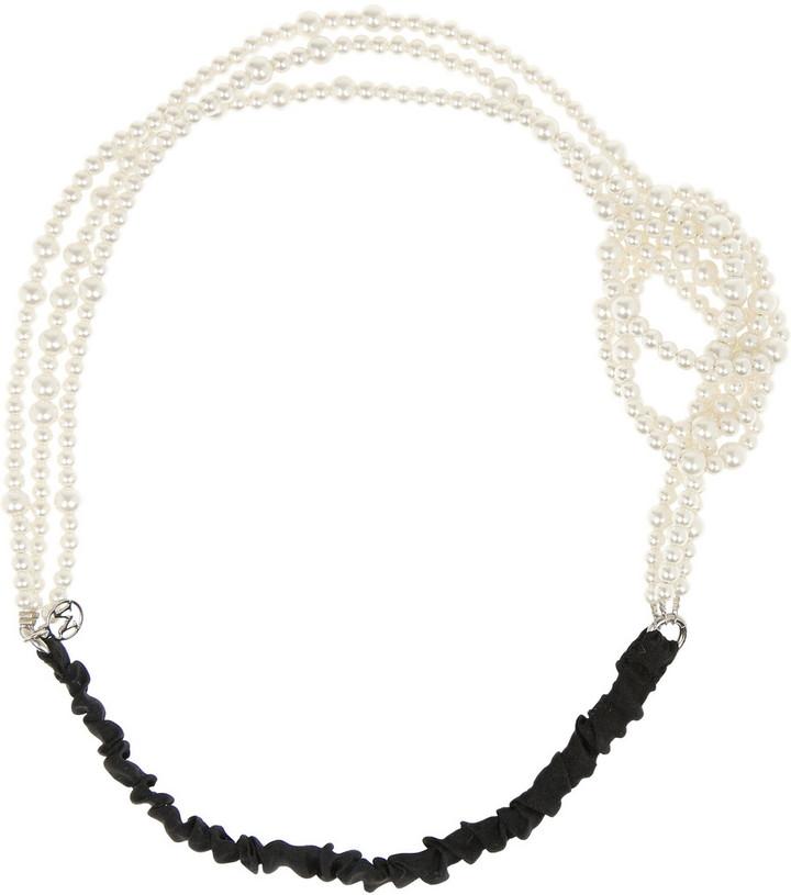 زفاف - Maison Michel Alina knotted faux pearl headband