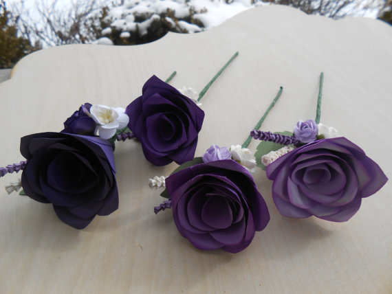 Свадьба - Paper Rose Boutonnieres. CHOOSE YOUR COLORS! Any Amount, Colors, Theme, Etc. Custom Orders Welcome.