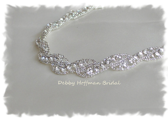 Mariage - SALE ~ Jeweled Bridal Headband, Rhinestone Wedding Headband, Crystal Head Piece, Rhinestone Crystal Headband, Jeweled Headpiece, No. 5050HB