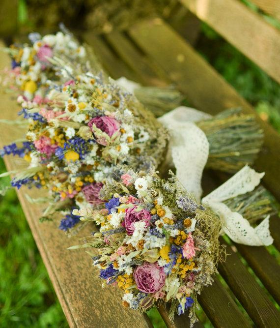 Mariage - Summer wildflowers bridesmaid bouquet, peony bridal bouquet, summer bridesmaid, spring bridesmaid, pastel bouquet, pink and yellow bouquet