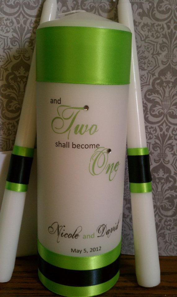 Mariage - Two shall become one unity candle set